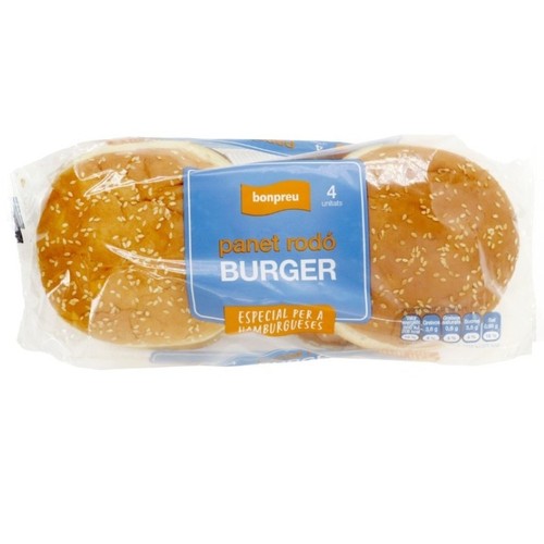 BONPREU Panet rodó per a hamburgueses