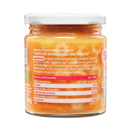 SMILEAT Potet pasta d'estelletes amb tomàquet ecològic