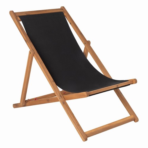 SONAE Cadira relax de fusta color negre