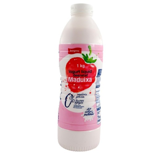 BONPREU Iogurt líquid desnatat amb maduixa 0%