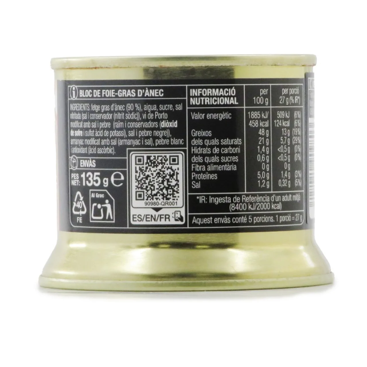 BONPREU Bloc de foie gras de pato