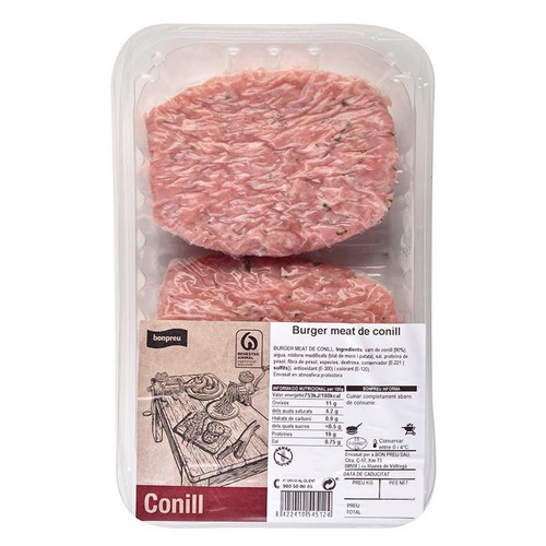 BONPREU Burger meat de conill