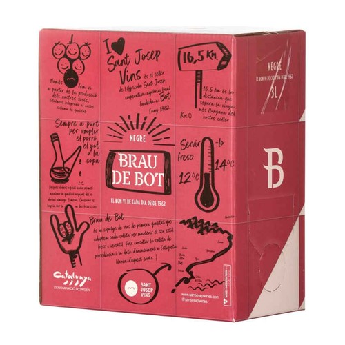 BRAU DE BOT Vi negre DO Catalunya Km0 bag in box