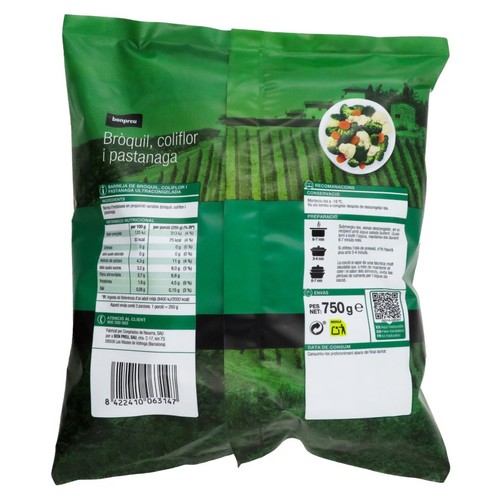 BONPREU Barreja de bròquil, coliflor i pastanaga
