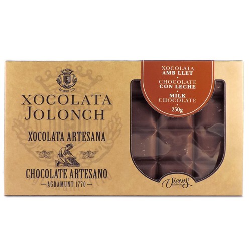VICENS Xocolata amb llet Jolonch Km0
