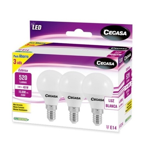 CEGASA Bombeta Led E14 llum blanca 5W-4000K