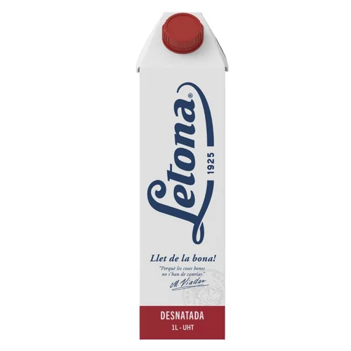 Leche semidesnatada en cartón