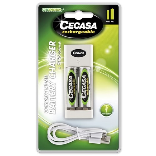 CEGASA Carregador de 2 piles HR6