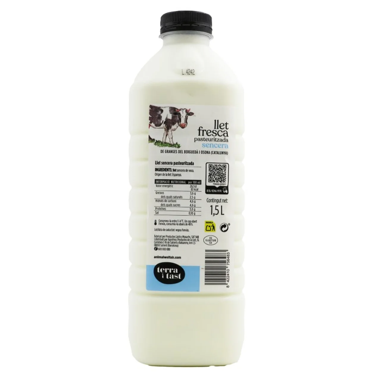 TERRA I TAST Leche fresca entera Km0