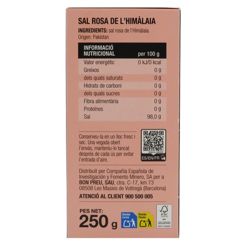 BONPREU Sal rosa de l'Himàlaia