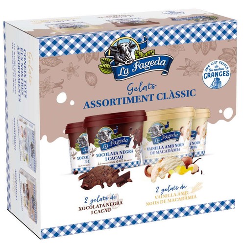 LA FAGEDA Gelats mini cups de vainilla i xocolata