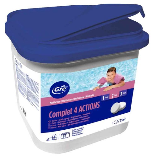 GRE Pastilles 4 accions per a piscines