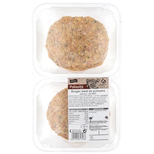 BONPREU Burger meat de pollastre amb all i julivert
