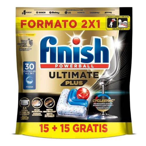 FINISH ULTIMATE PLUS Rentavaixella all in 1 de 30 dosis