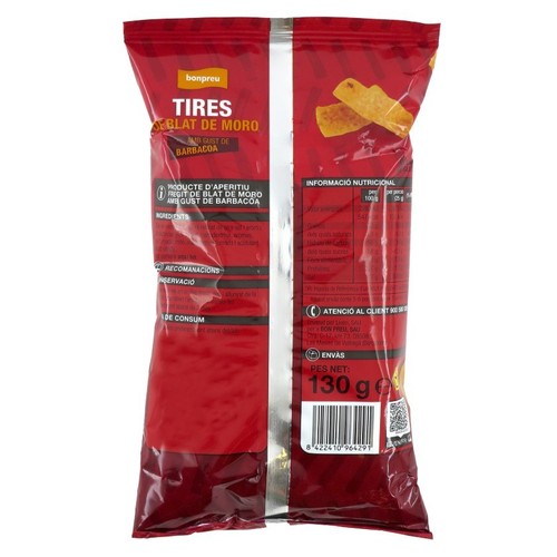 BONPREU Tires de blat de moro amb gust de barbacoa