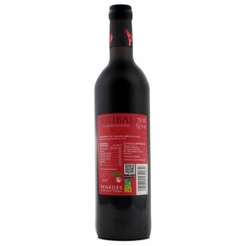 RIUBAL Vi negre ecològic DO Penedès
