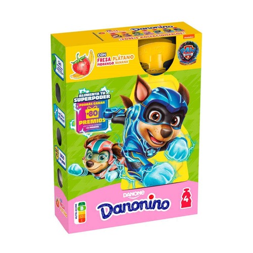 DANONINO Iogurt per beure de maduixa i plàtan
