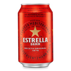 ESTRELLA DAMM Cerveza especial en lata 0.33L