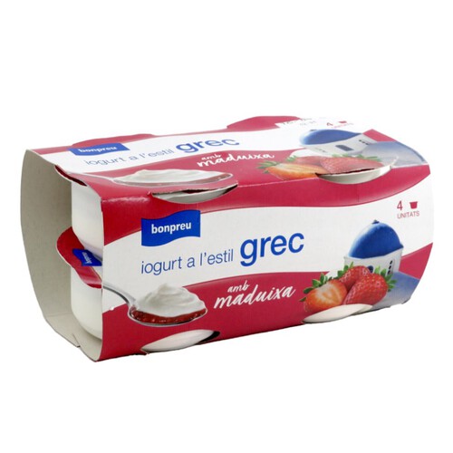 BONPREU Iogurt grec de maduixa