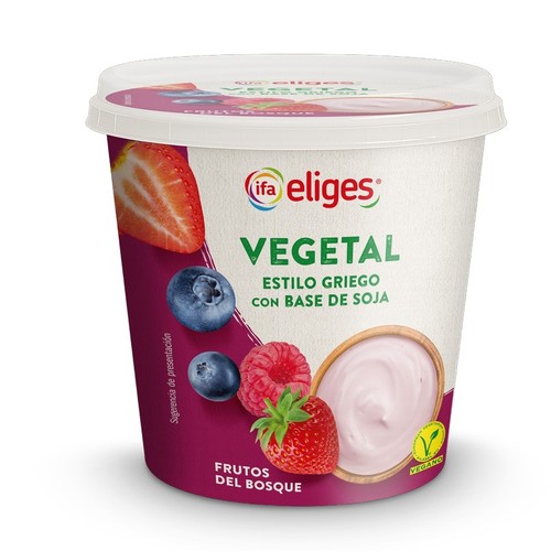IFA Producte vegetal de soja estil grec gust fruits del bosc