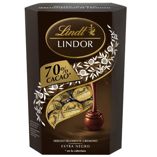 LINDT LINDOR Bombons de xocolata negra 70%