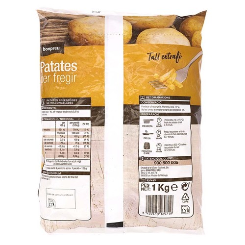 BONPREU Patates per fregir tall extrafi