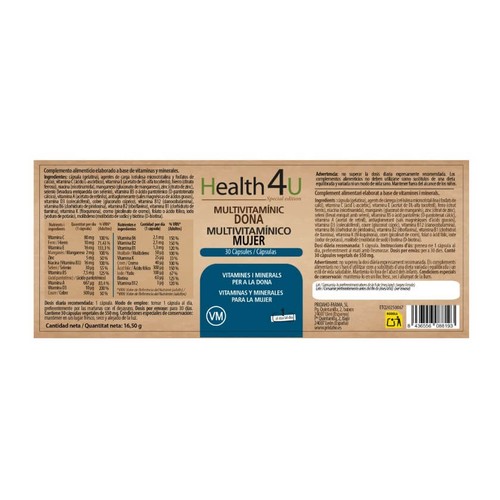 HEALTH 4U Complement alimentari Multivitamínic dona
