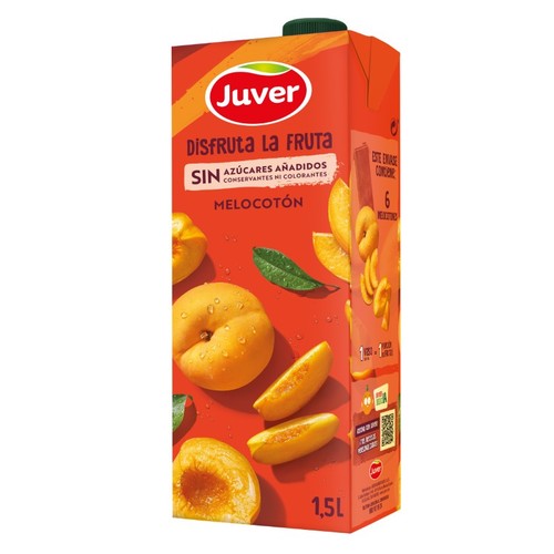 JUVER DISFRUTA Nèctar de préssec sense sucre en cartró