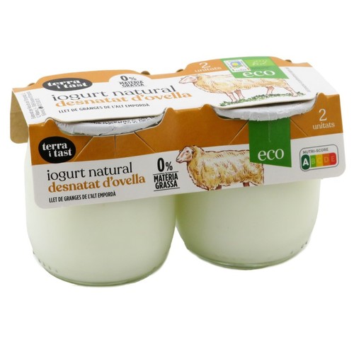 TERRA I TAST Iogurt natural desnatat d'ovella ecològic