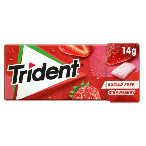 TRIDENT Xiclets de maduixa sense sucre