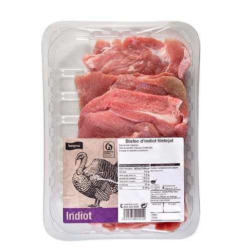 BONPREU Bistec filetejat d'indiot