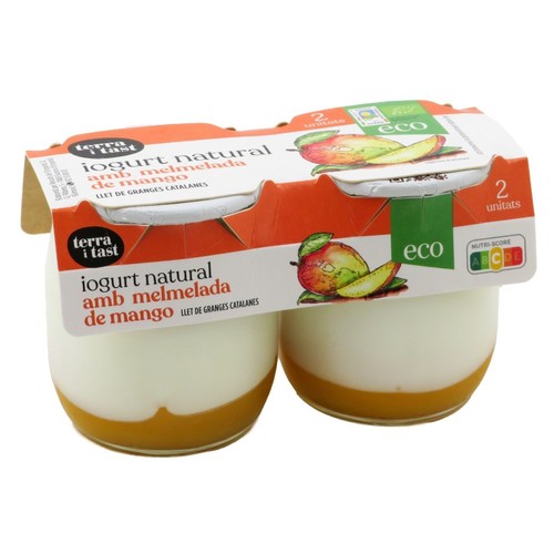 TERRA I TAST Iogurt natural amb melmelada de mango ecològic