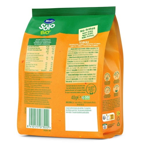 HERO Snacks de pastanaga i blat de moro ecològic