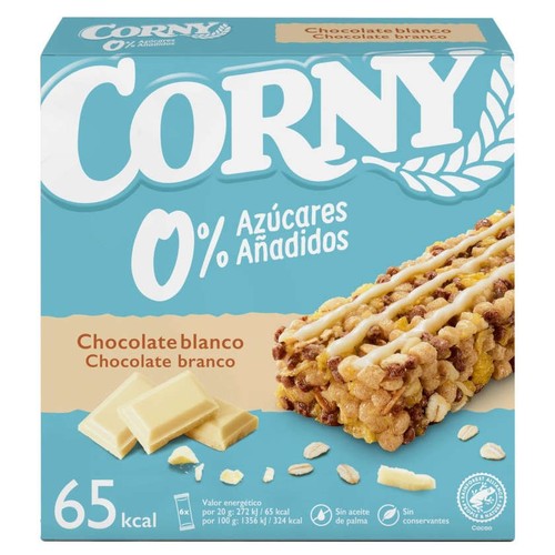 CORNY Barretes de cereals amb xocolata blanca sense sucres