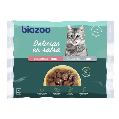 BIAZOO Menjar humit de peix Grain Free per a gat
