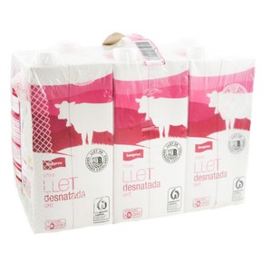 BONPREU Leche desnatada 6x1L en cartón