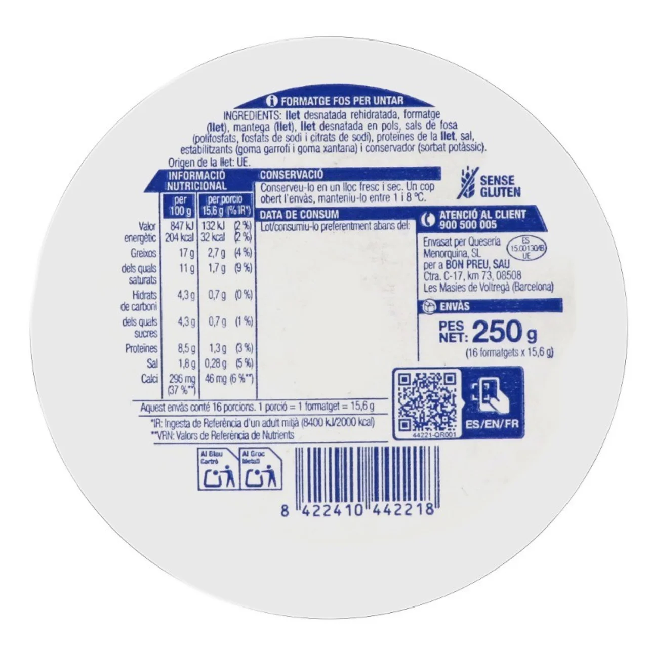 BONPREU Queso fundido en porciones para untar