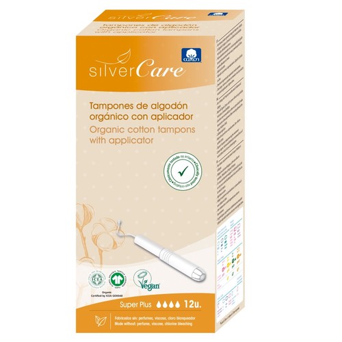 SILVER CARE Tampons ecològics super plus amb aplicador