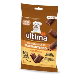 Imagen de ULTIMA Snack Mini Bocaditos de pollastre per a gos