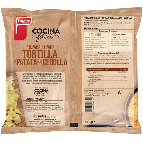 FINDUS Preparat per a truita de patata amb ceba
