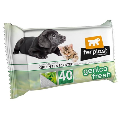FERPLAST Tovalloletes higièniques aroma a te verd per a gos i gat