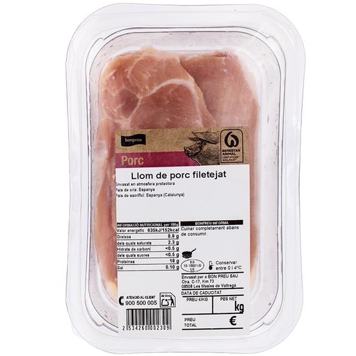 BONPREU Llom de porc filetejat