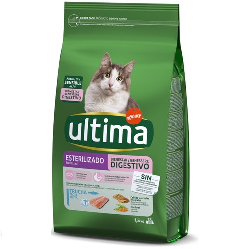 ULTIMA Menjar de truita per a gat esterilitzat