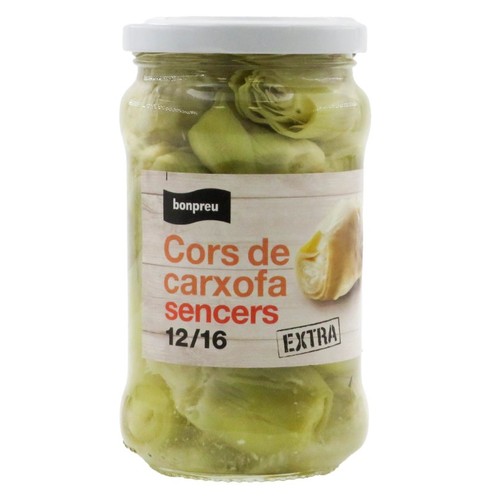 BONPREU Cors de carxofa sencers 12-16 unitats