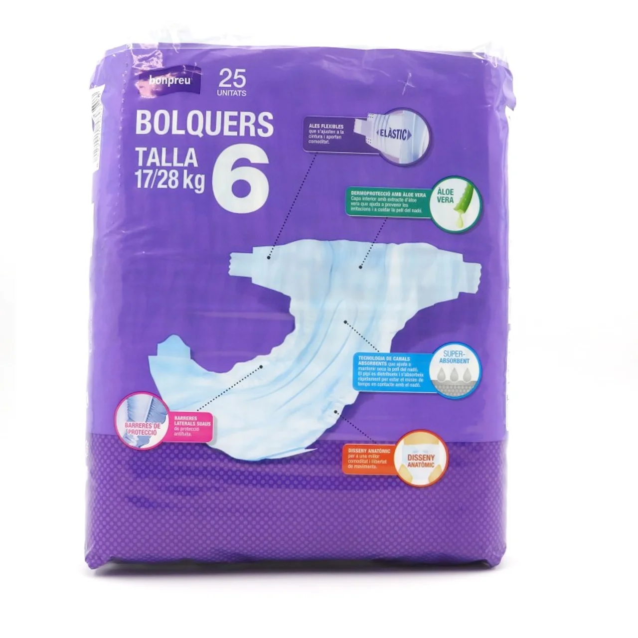 BONPREU Pañales T6 (17-28 kg)