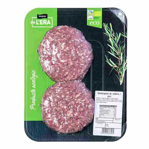 BONPREU DE L'ERA Hamburguesa de porc i vedella  ecològica