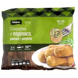 BONPREU Croquetas de espinacas pasas y piñones