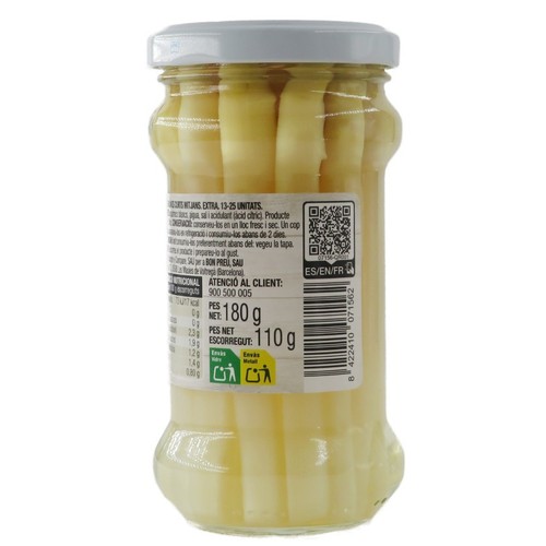 BONPREU Espàrrecs blancs curts mitjans