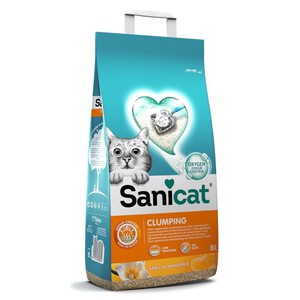 Imagen de SANICAT Sorra aglomerant vainilla i mandarina per a gat Clumping