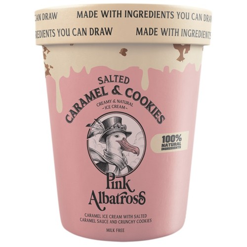 PINK ALBATROSS Gelat de caramel i galetes